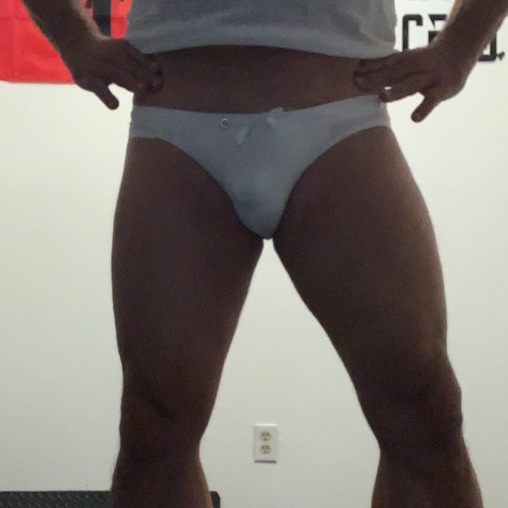 Men’s white speedo style Swim brief